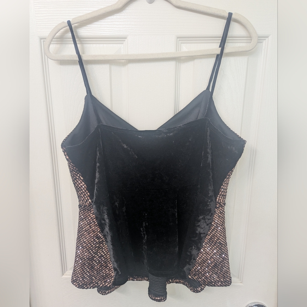 Fashion to Figure Black and Brown Sequin Camisole - Picture 3 of 3